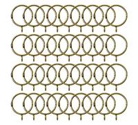 INCREWAY Lot de 36 anneaux de rideaux coulissants en métal pour tringle de fenêtre, rideaux de douche, 3,8 cm de diamètre intérieur, bronze