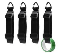 INCREWAY Lot de 4 cordes de rangement à suspendre pour électricien | Sangle de support de ruban adhésif d'électricien de 45 cm, sangle en nylon durable, clip de ceinture