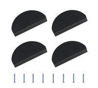 INCREWAY Lot de 4 poignées de tiroir en forme d'éventail décoratives en forme de demi-lune - Quincaillerie semi-circulaire minimaliste pour meubles et armoires (noir mat)