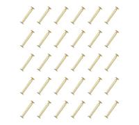 INCREWAY Lot de 50 vis Chicago de 5 mm x 18 mm en laiton plaqué laiton