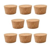 INCREWAY Lot de 8 bouchons coniques en liège pour bouteille de vin en bois, 63 x 53 x 35 mm