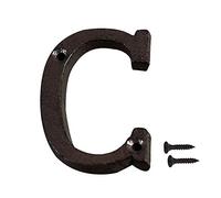 INCREWAY Numéro de Maison en Fonte Noire de 7,5 cm - Adresse en Fer - Lettre C