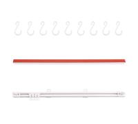 INCREWAY Rail de rideau mural adhésif pour plafond, séparateur de pièce, sans perçage, sans vis, cintres pour rideau de douche de salle de bain