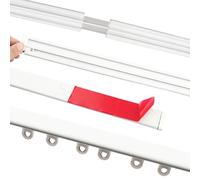 INCREWAY Tringle à rideaux de 80 cm en alliage d'aluminium blanc avec options de perçage et sans perçage, système de séparation de pièce pour cuisine, bureau, salle de bain