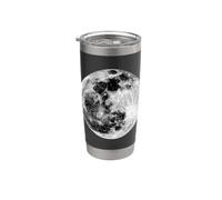Incroyable graphique pleine lune pour les fans de l'espace et de la science Gobelet isotherme en acier inoxydable double paroi