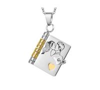 Incroyable médaillon avec message caché pour ma fille - Pendentif en forme de cœur réglable de la part de maman et papa, 7.0*5.0*2.0