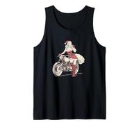 Incroyable Moto de Noël avec Fille pour Les Amateurs de vélos Débardeur