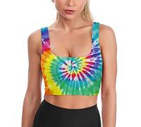 Incroyable Tie Dye Femmes Soutien-Gorge de Sport débardeurs de Yoga imprimé rembourré Culture