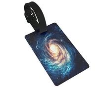 Incroyablement belle galaxie spirale quelque part dans l'espace lointain 2 étiquettes de bagage en PVC pour PC Couverture de confidentialité Étiquettes de bagage en silicone Étiquettes de valise de