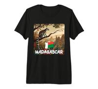 Incroyables Couleurs de Madagascar avec lémurien et Costume de Nature T-Shirt Haut de Gamme