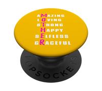 Incroyables Mots d'amour, de Force et de Joie pour la fête des mères PopSockets PopGrip Adhésif