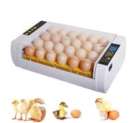 Incubateur à œufs 24, 60W entièrement automatique avec contrôle de la température et de l'humidité, lumière intégrée pour l'inspection des œufs, idéal pour faire éclore des poules et des canards