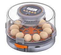 Incubateur à œufs avec rotation automatique et contrôle de l'humidité, incubateur intelligent avec réglage automatique de la température, 12 œufs