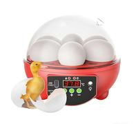 Incubateur Automatique 6-USB - Éclosez Œufs Avec Succès Chez Vous | Petit Modèle Affichage LED Température & Humidité | Pour Poules Canards Cailles Pigeons, Fenêtre Vue À 360°, Pédagogique Fer