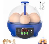 Incubateur automatique pour œufs USB avec rotation des œufs et (5egg) | Circulation d'air uniforme, fonctionnement silencieux, contrôle de l'humidité par domo transparent, chauffage intégré