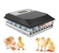 Incubateur d'oeufs pour éclosion, contrôle automatique de la température et de l'humidité, design intelligent avec rotation automatique des œufs et éclairage LED pour poules, canards, cailles