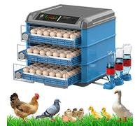 Incubateur d'œufs de poule, incubateur de poussins entièrement automatique avec retourneur automatique d'œufs - Contrôle de la température pour éclosion de poulets, canards, oies, cailles - Peut