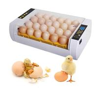 Incubateur d'œufs entièrement automatique avec contrôle automatique de la température et de l'humidité, bougie à œufs intégrée pour éclosion d'œufs de poulets, canards, cailles et volailles