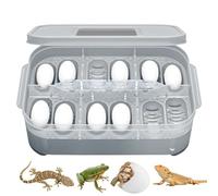 Incubateur d'œufs transparent | Boîte d'incubation de serpent 12 grilles | Incubateurs pour éclosion d'œufs d'incubation portable pour petits reptiles