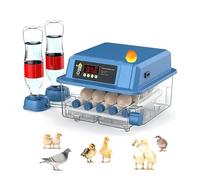 Incubateur entièrement automatique pour 15 à 48 œufs avec retournement automatique des œufs et humidification automatique, incubateur avec indicateur d'humidité pour poules, canards, oies et pigeons
