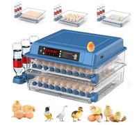 Incubateur Et Couveuse D'œUfs, Incubateur Automatique, Retournement Automatique Des œUfs + Ajout Automatique D'Eau + ContrôLe De La TempéRature, Pour Couver Le Poulet, Le Canard Et L'Oie,120egg