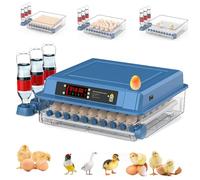 Incubateur Et Couveuse D'œUfs, Incubateur Automatique, Retournement Automatique Des œUfs + Ajout Automatique D'Eau + ContrôLe De La TempéRature, Pour Couver Le Poulet, Le Canard Et L'Oie,48eggs