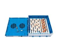 Incubateur numérique pour 64 œufs - Entièrement automatique - Avec fonction de rotation automatique - Température et humidité réglables - Double puissance - 220 V - 12 V - Idéal pour poules, canards