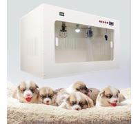 Incubateur pour chien, grande couveuse pour animaux de compagnie, incubateur pour chiots, incubateur avec chauffage, incubateur pour chaton (60 x 50 x 50 cm, blanc)
