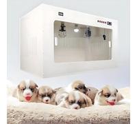 Incubateur pour chiot et chaton - Contrôle constant de la température avec lampe chauffante en céramique, flux d'air dimensionnel, fenêtre de sécurité visuelle en acrylique, boîte d'accouchement pour