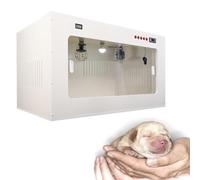 Incubateur pour Chiots, boîte de couveuse multifonctionnelle pour Animaux de Compagnie avec Lampe chauffante/température réglable, adapté aux cliniques vétérinaires (80X60X60cm)
