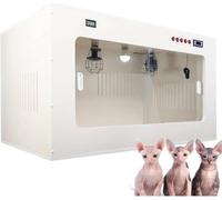 Incubateur pour Chiots et Chatons avec Chauffage, Surveillance Température et Humidité en Temps Réel, Grande Maternité pour Nouveau-nés - Idéal Éleveurs et Soins Vétérinaires,80×40×40cm