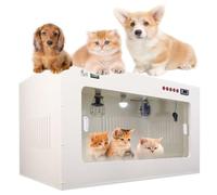 Incubateur pour Chiots Et Chatons, Incubateur pour Animaux De Compagnie,Incubateur pour Chiot avec Chauffage,Panneau LED Multifonction,Surveillance De La Température Et De L'humidité,60x50x50cm
