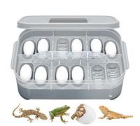 Incubateur transparent à 12 compartiments pour l'élevage de gecko | Incubateur d'œufs de reptiles transparent pour l'élevage de lions