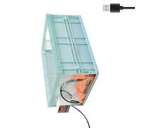 Incubateur transparent pour perruches avec microprocesseur et cadre pliable compact, température réglable, boîte d'élevage d'oiseaux USB avec ouvertures de ventilation et installation rapide, gain de