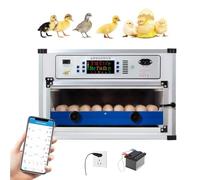 Incubateurs Pour Œufs À Couver (68 À 340 Œufs), Incubateur À Œufs Avec Contrôle Wi-Fi, Retournement Automatique Des Œufs Et Contrôle De L'humidité, Pour L'éclosion Des Œufs De Poulet(68Egg)