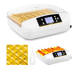 Incubato Couveuse À Œufs Incubateur Matériel D'Éclosion Automatique Électrique IN-32DDI (90 W, 42 Œufs, 30-39,5 °C, Écran LCD, Mire-Œufs)