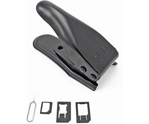 Incutex Double découpeur, Pince, poinçon Carte SIM pour Portables, Smartphones et tablettes, Noir