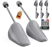 Incutex Lot de 3 Paires Embauchoirs de Chaussures taille adaptable 38-44, Forme Chaussure en Plastique pour Hommes Femmes, adaptés aux baskets, chaussures plates, mocassins, gris