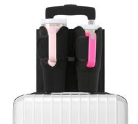 Incycall Porte-gobelet universel pour valise, fixation pour tasse à café et gobelet Stanley, cadeau pour affaires, hôtesse de l'air, voyageur, noir