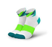 INCYLENCE 1 paire de chaussettes de course courtes pour homme et femme avec légère compression, Boucles blanches et vertes, 39-42