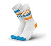 INCYLENCE 1 paire de chaussettes de course pour homme et femme avec légère compression, Disrupts White Blue Orange, 39-42