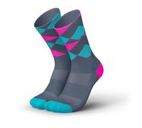 INCYLENCE 1 paire de chaussettes de course pour homme et femme avec légère compression, Peaks Zucchero Cyan, 35-38