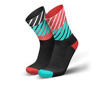 INCYLENCE - Chaussettes de compression Diagonals - pour le running - hautes/respirantes/rembourrées - protection contre les ampoules - noir - 35-38
