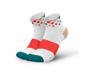 INCYLENCE - Chaussettes de course courtes pour homme et femme avec légère compression - 1 paire, taille 43-46, couleur Multicolore