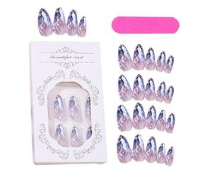 Ind Lot d'extensions de faux ongles en forme d'amande en acrylique de 12 tailles, plaque de superposition de faux vernis de qualité supérieure, transformation instantanée