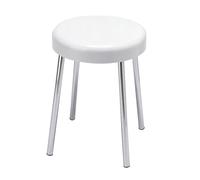 INDA A03750CR Tabouret de Salle de Bain, Collection Hotellerie, Argent