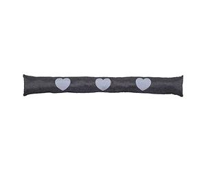 INDA-Exclusiv Boudin de porte avec cœur Anthracite 90 x 12 cm