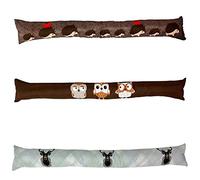 INDA-Exclusiv Boudin de porte, de qualité supérieure, avec imprimé animal, cerf, l 95 x Ø 12 cm