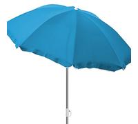 INDA-Exclusiv Parasol de plage, de camping, de jardin pliable en polyester, diamètre : 1,80 m, protection UV, couleurs : bleu