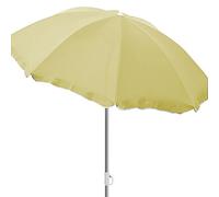 INDA-Exclusiv Parasol de plage, de camping, de jardin, pliable, en polyester, diamètre : 1,80 m, protection UV, couleur : beige